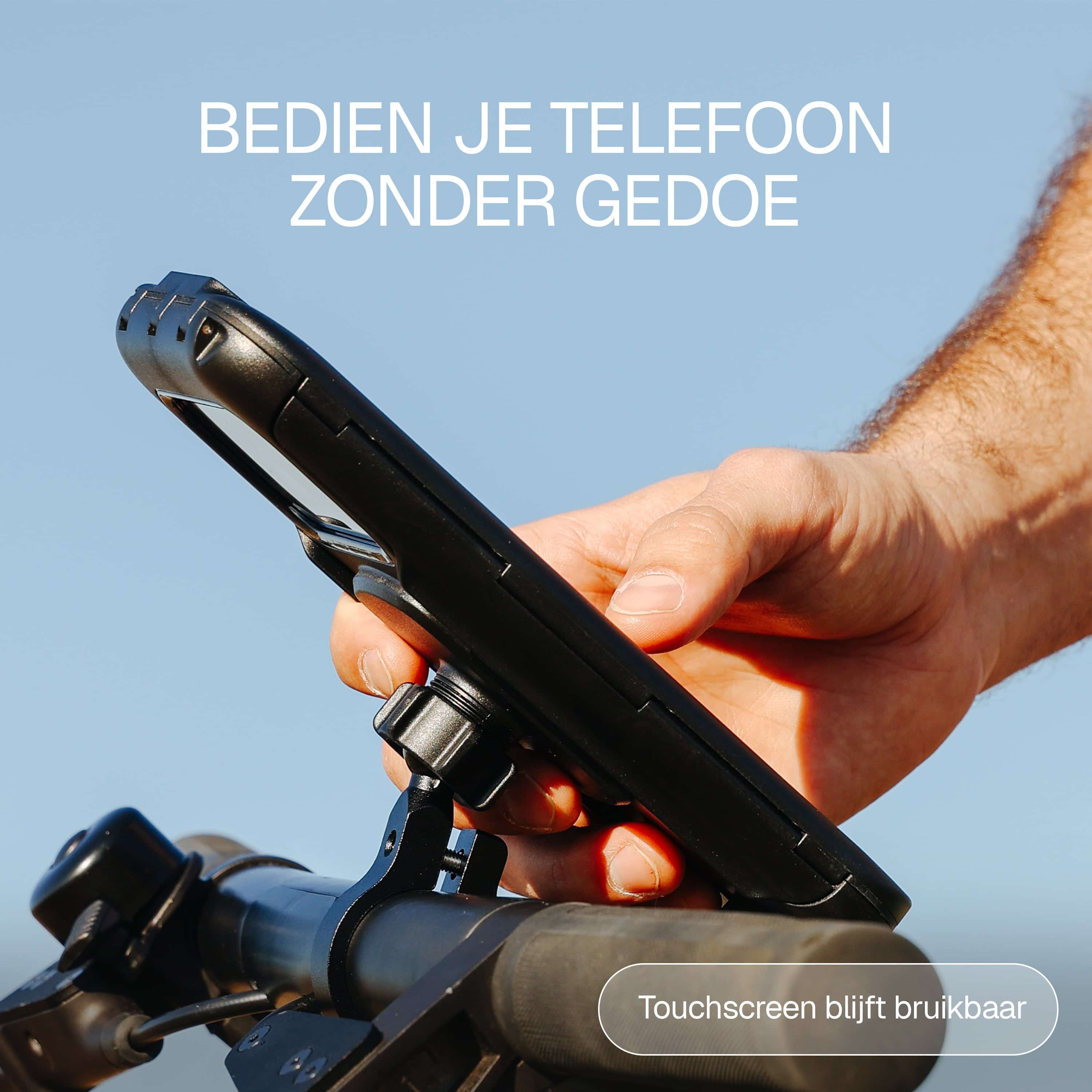 Fiets telefoonhouder met waterdichte case – gebruik touchscreen ook in de regen